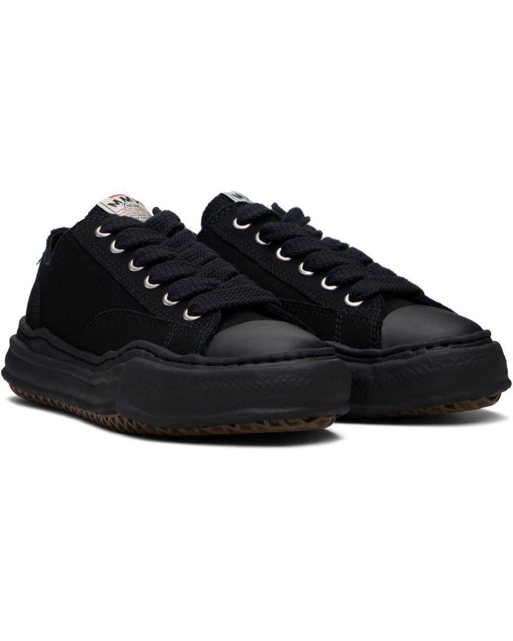 Maison Mihara Yasuhiro Black 'Peterson' Og Sole Canvas Low-Top Sneakers for men