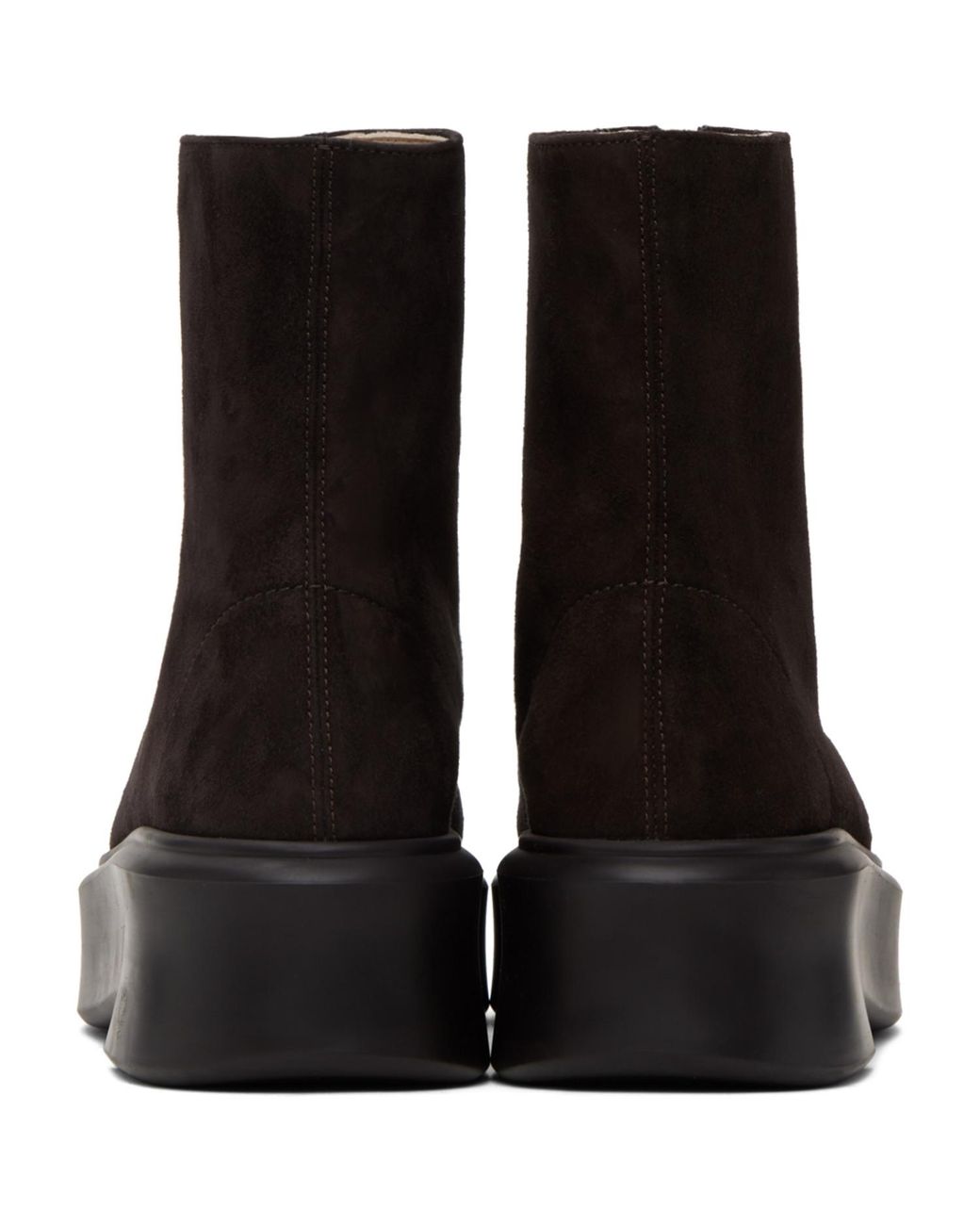 The Row Black Zipped Suede Boot I