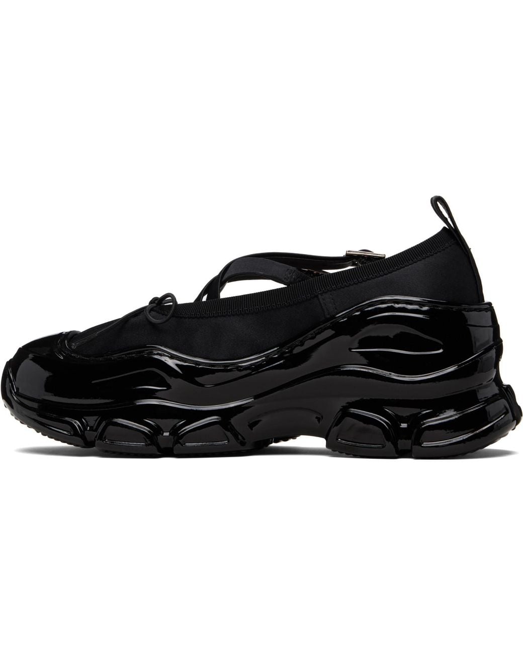 Simone Rocha Black Tracker Ballerina Sneakers