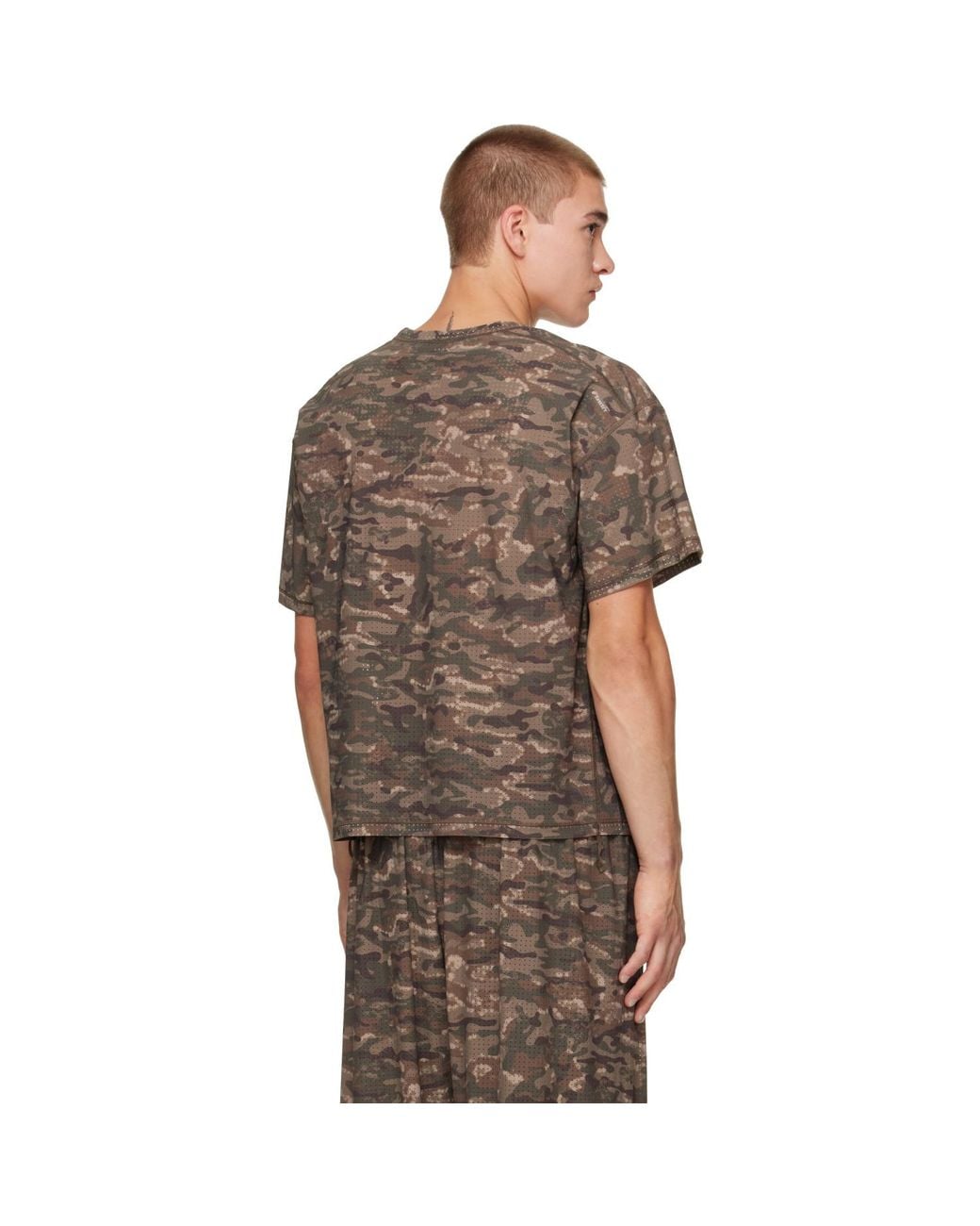 Satisfy Brown Camo Space-O Running Top for men