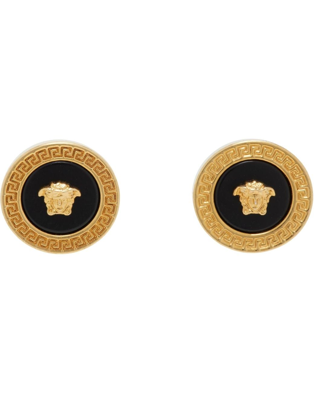 Versace Blue Medusa Earrings for men