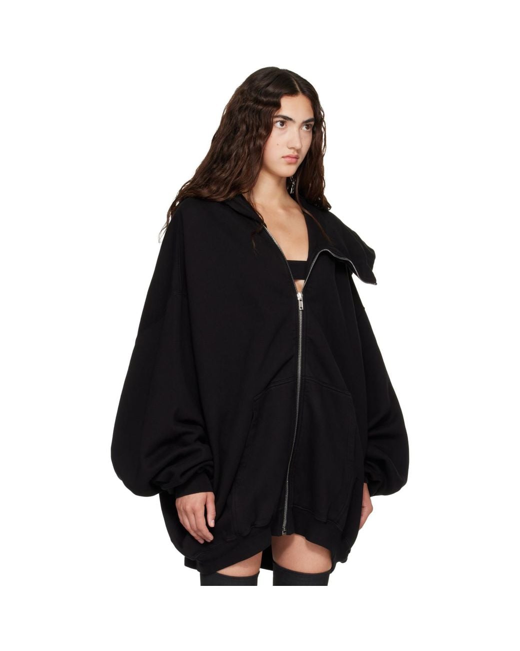 Rick Owens Black Tower Mountain Hun Hoodie