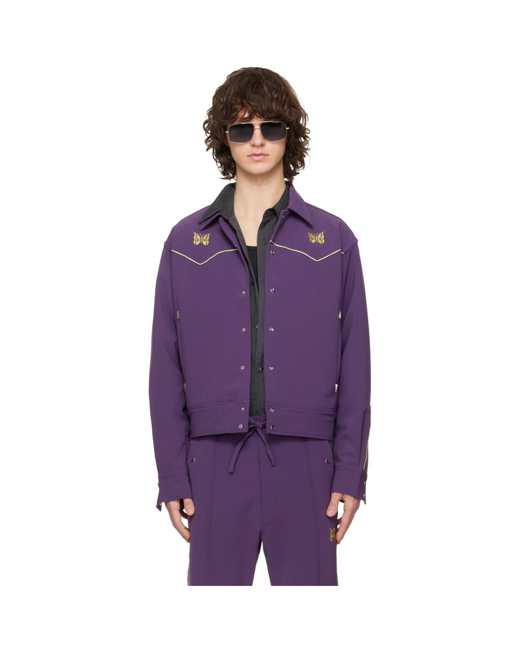 Needles Purple Piping Cowboy Jacket for men