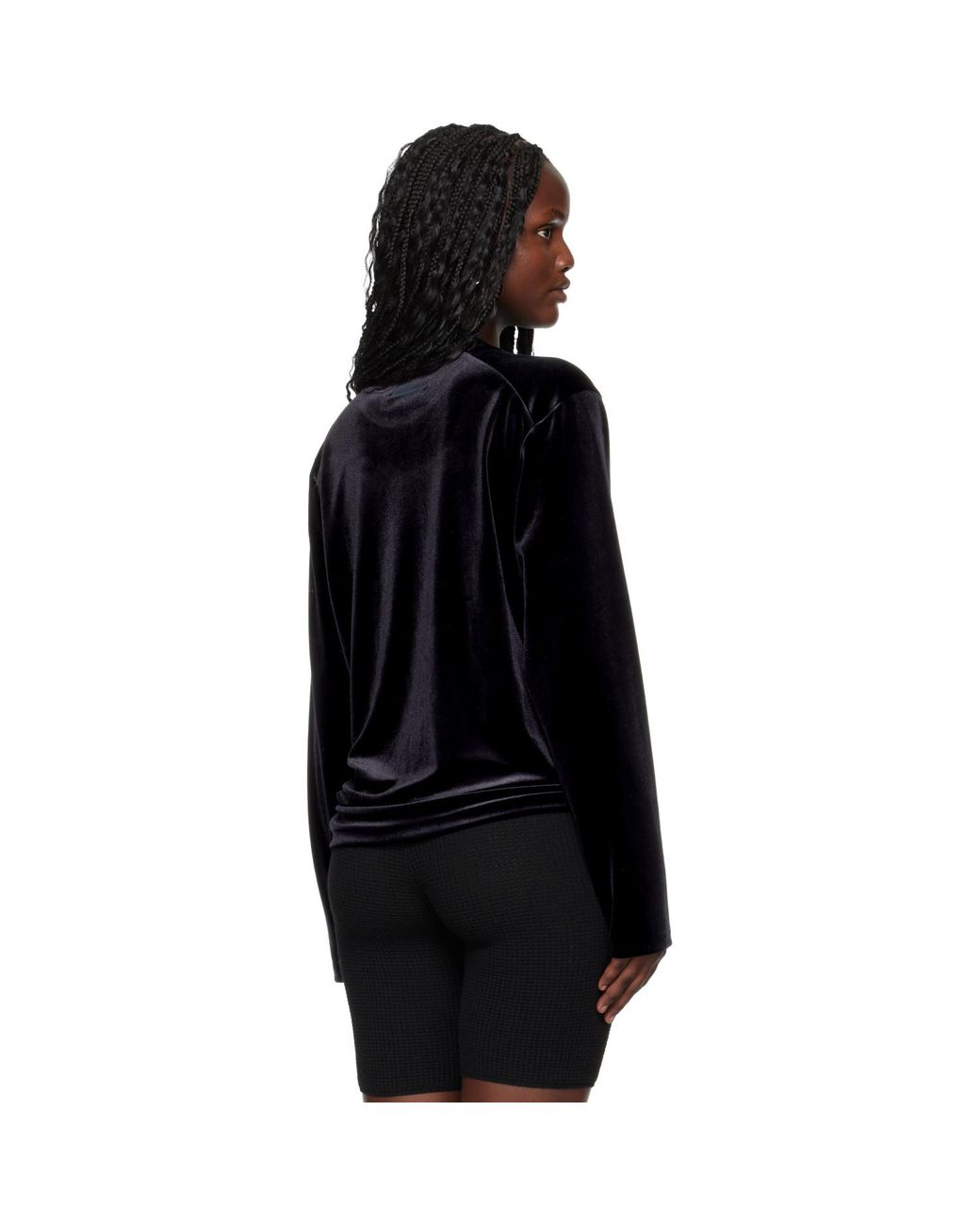 Fear Of God Black Holiday Velour Classic Long Sleeve T-Shirt