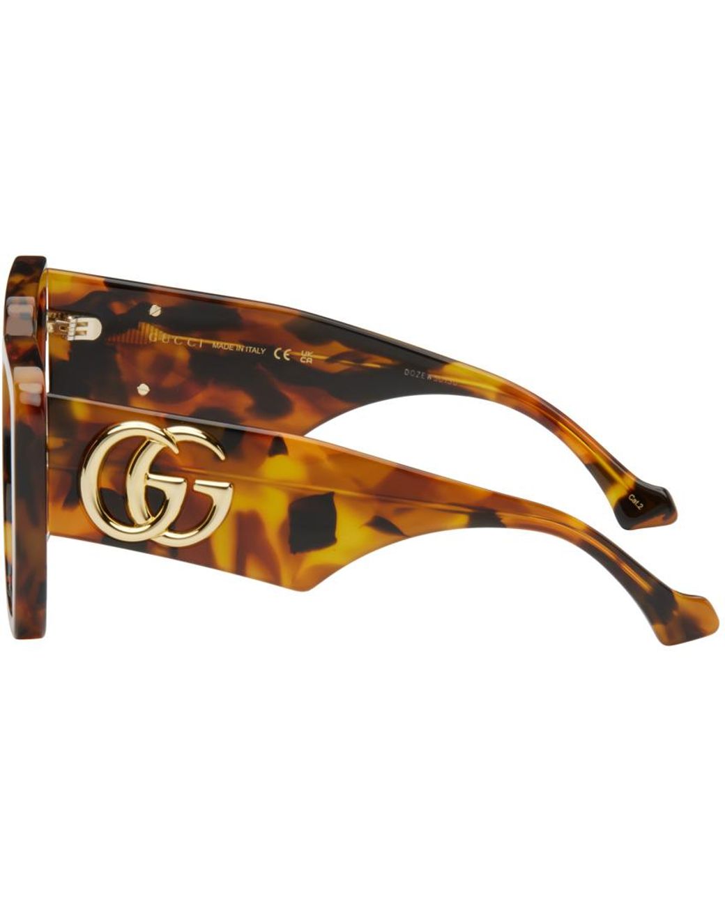 Gucci Tortoiseshell Square Sunglasses in Black for Men | Lyst UK