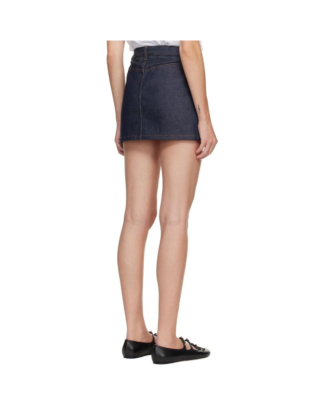 A.P.C. Blue Selvedge Denim Miniskirt