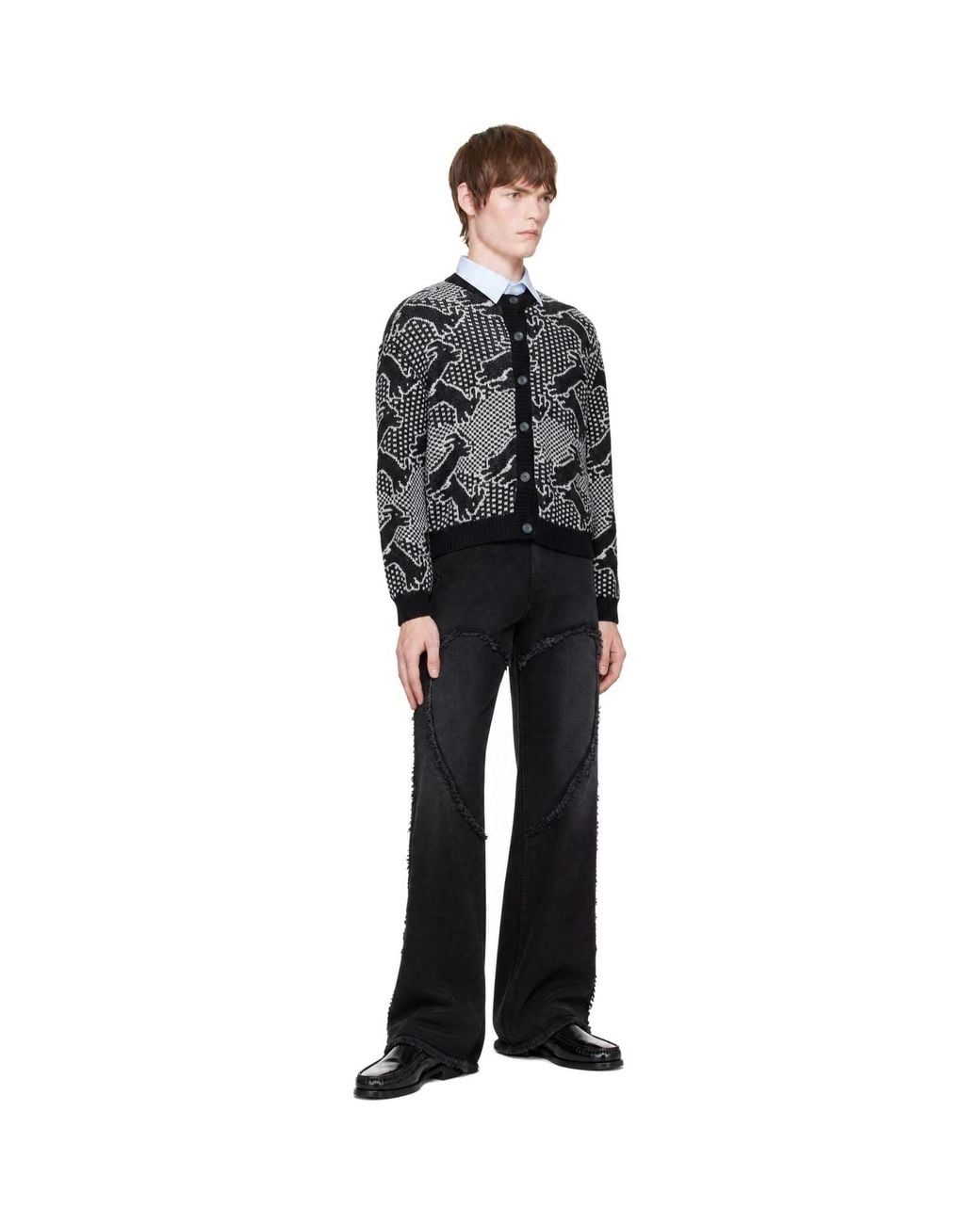 Carne Bollente Black Night Of 1000 Rabbits Cardigan for men