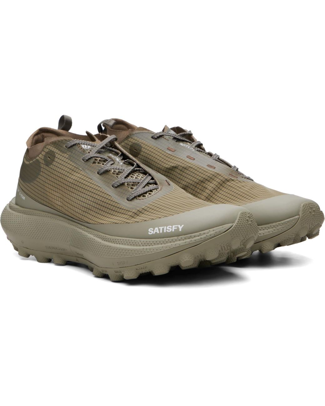 Satisfy Green Khaki 'Therocker' Sneakers for men