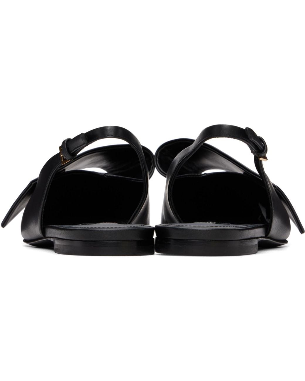 Givenchy Black Twisted Ribbon Slingback Ballerina Flats