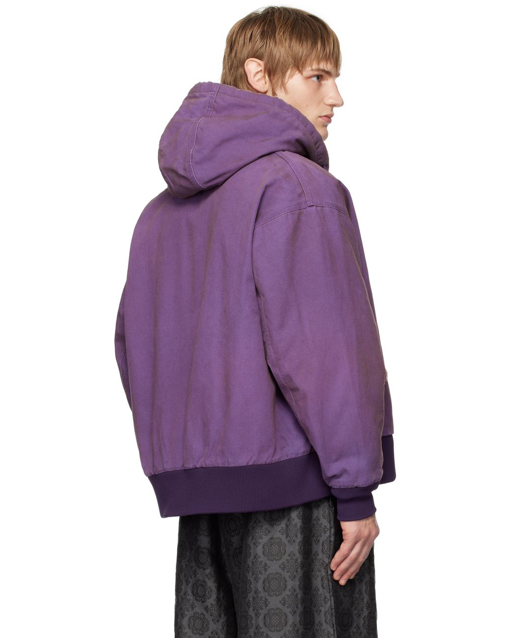 【関税込み】NEEDLES パープル Work ジップフーディ Needles Zipped Work Hoodie | Purple 11oz Cotton Oxford