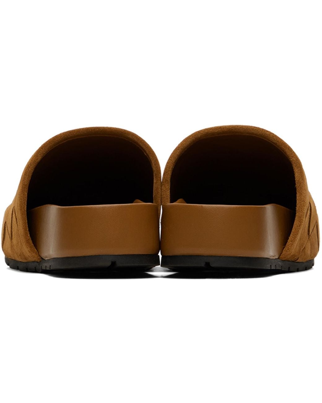 Bottega Veneta Black Tan reggie Mules
