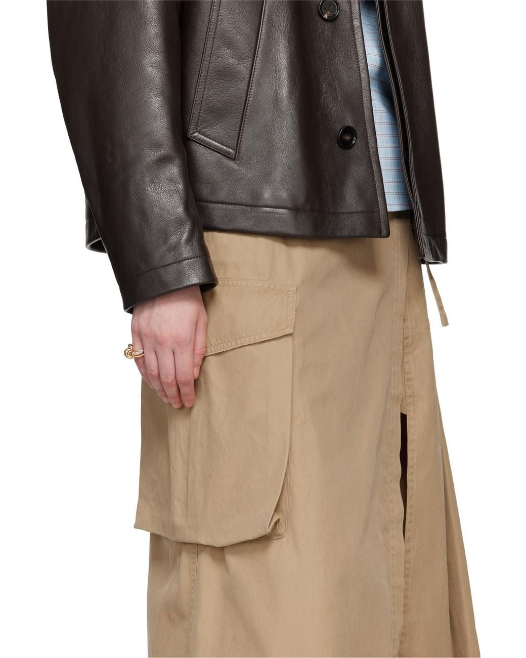 Bottega Veneta Metallic Knot Ring