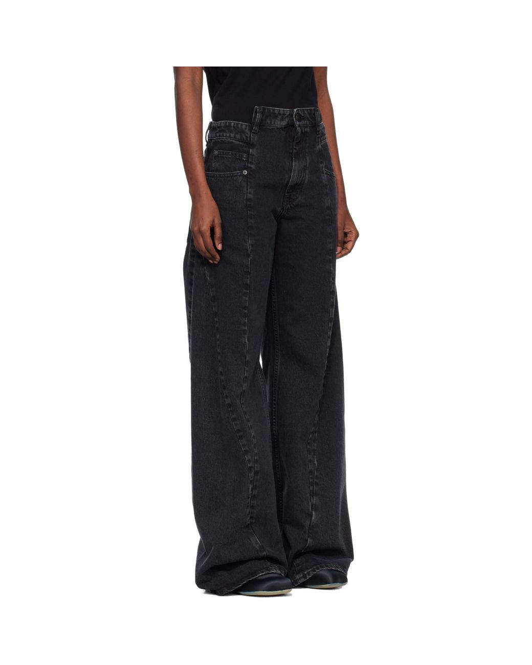 Maison Margiela Black Cut-Out Jeans