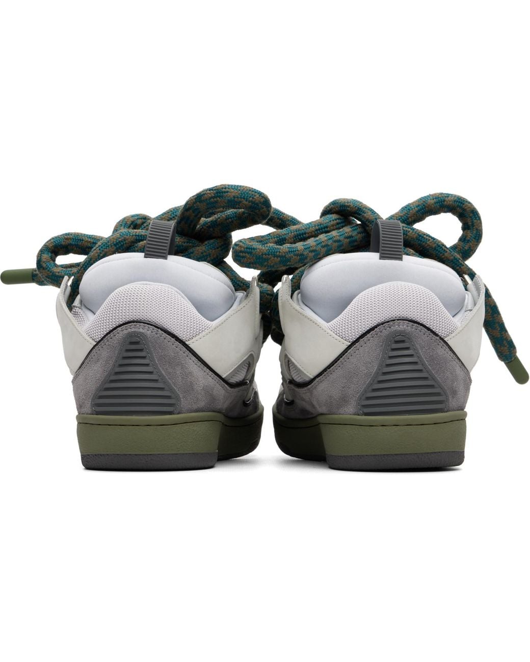 Lanvin Green Curb Snake Sneakers for men
