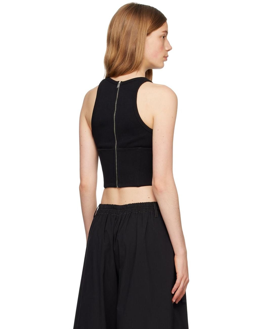 Dion Lee Black Float Tank Top