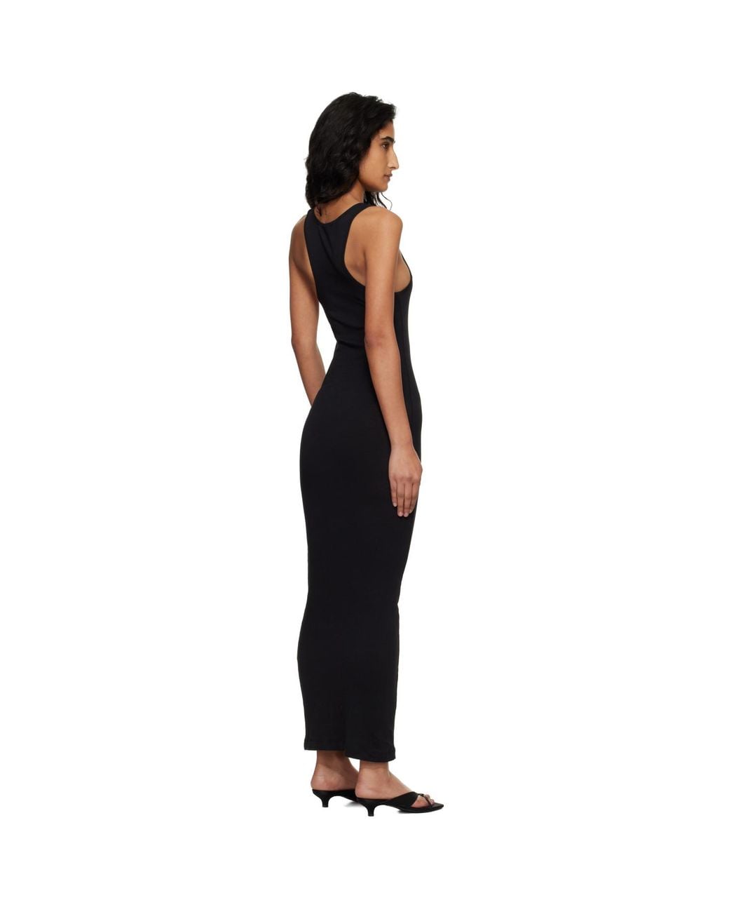 Entire studios Black Muscle Tank Midi Dress