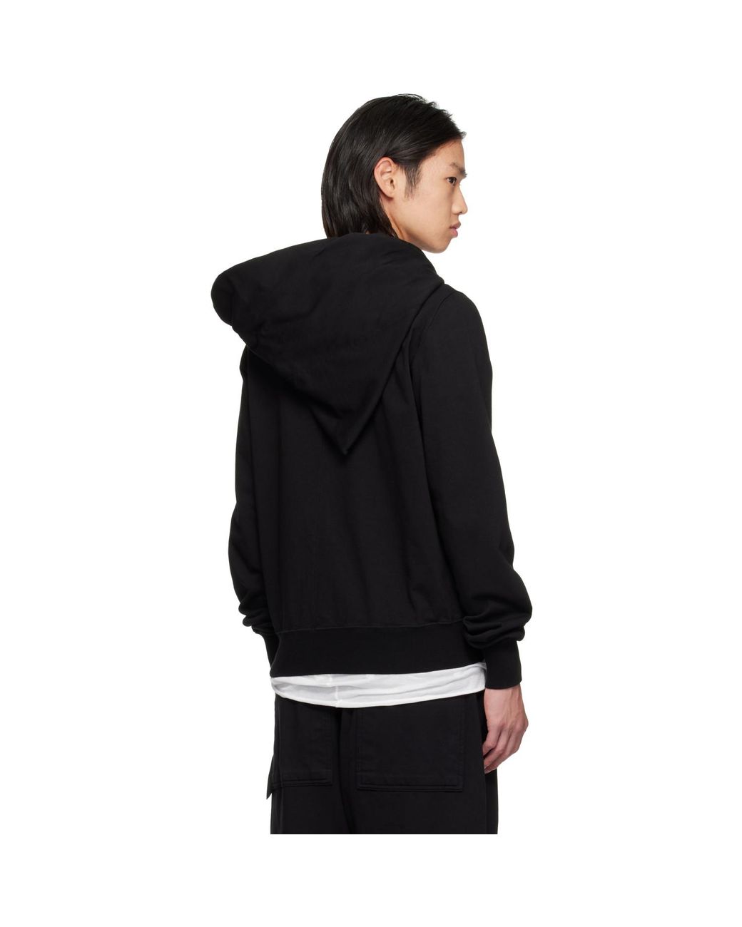 Rick Owens Black Tower Mountain Hoodie for men