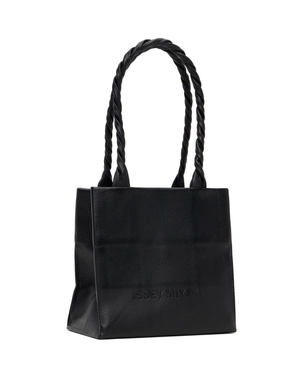 Issey Miyake Black 'Leather Paper' Bag