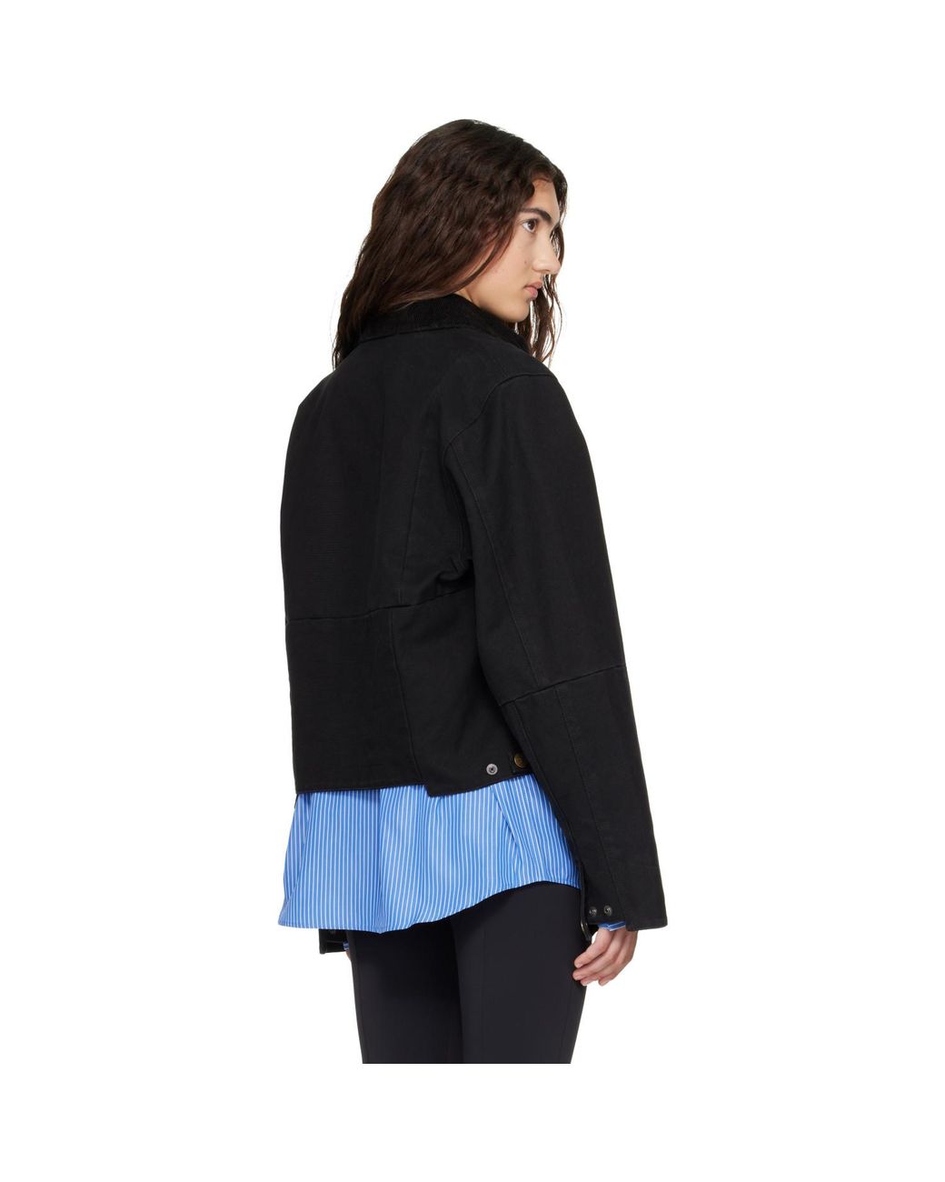 Vetements Black Cut-Up Workwear Jacket