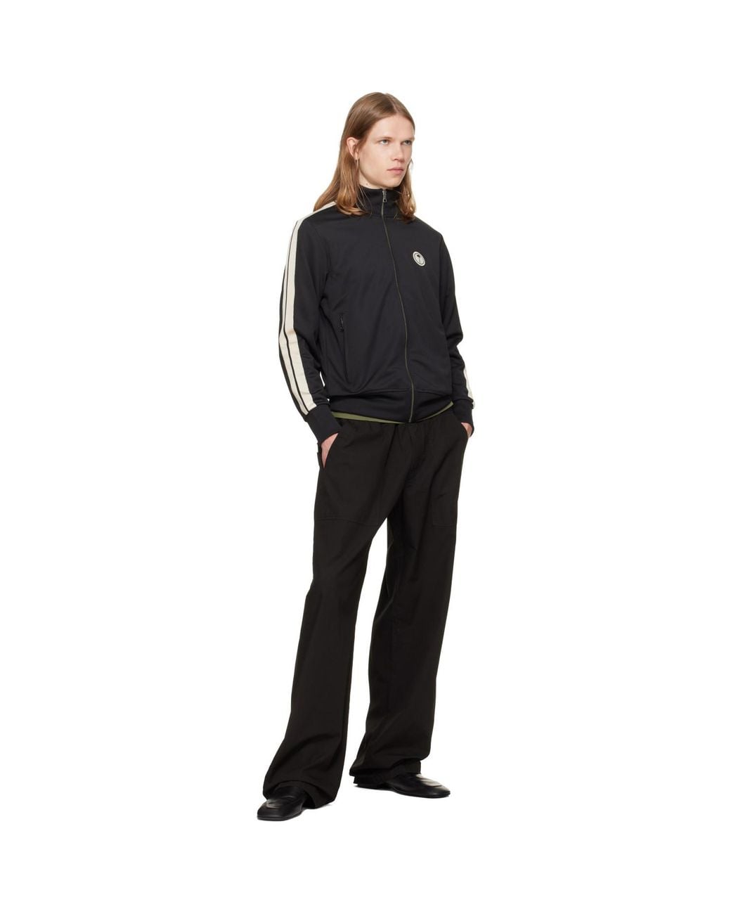 Palm Angels Black Tree Logo Track Jacket for men
