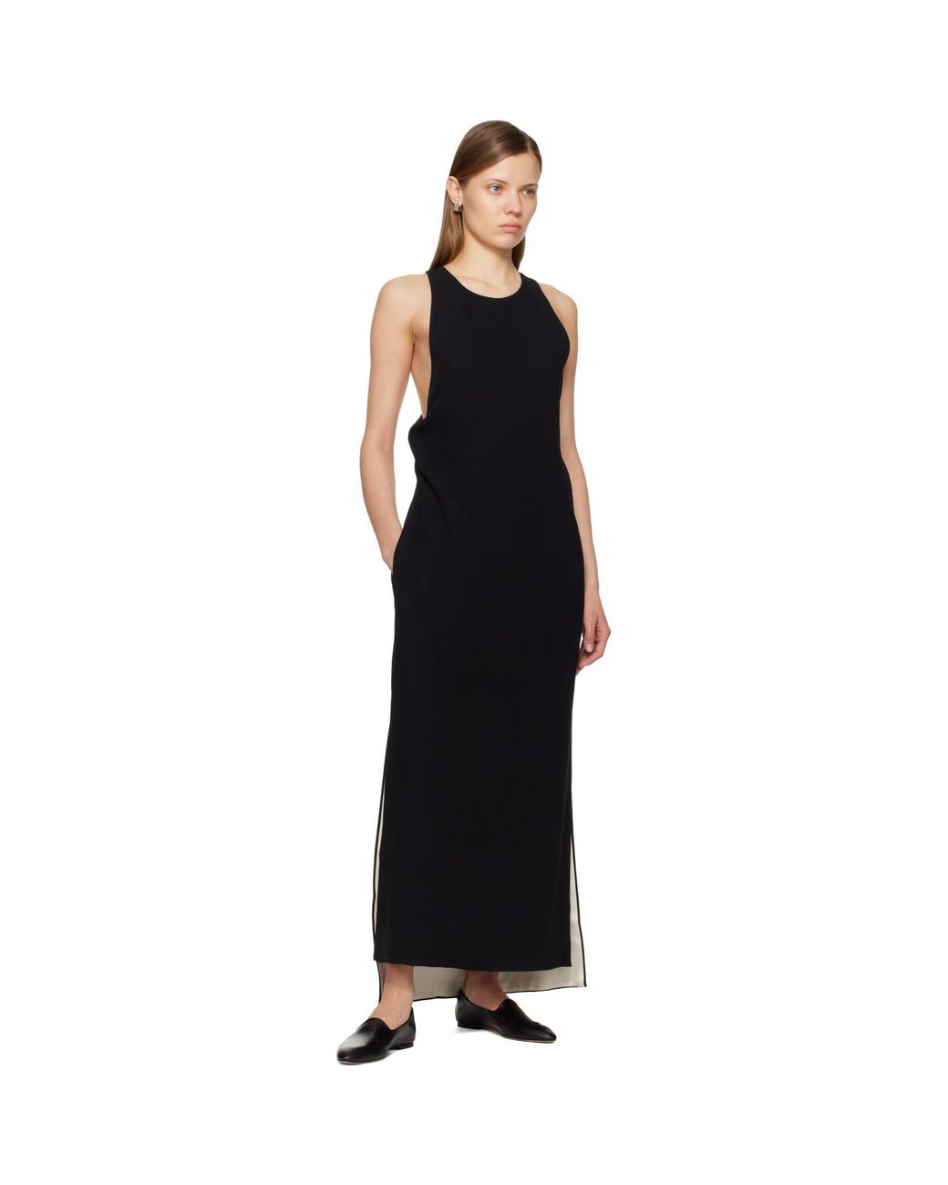 Aeyde Black Vanna Almond-Toe Loafers