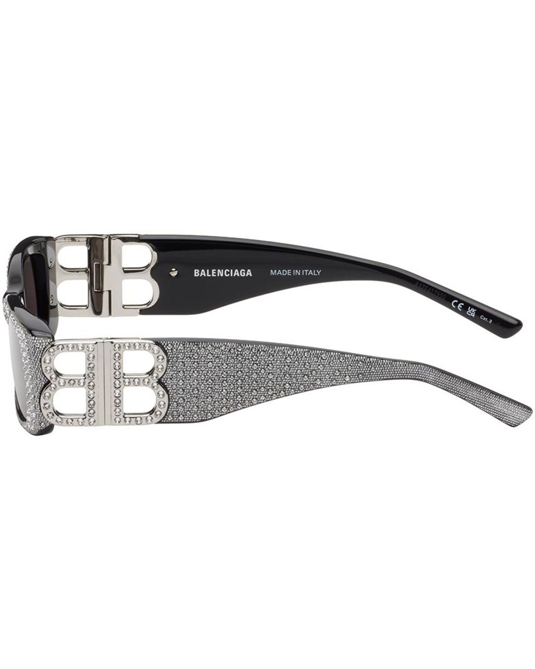 Balenciaga Silver Dynasty Rectangle Sunglasses