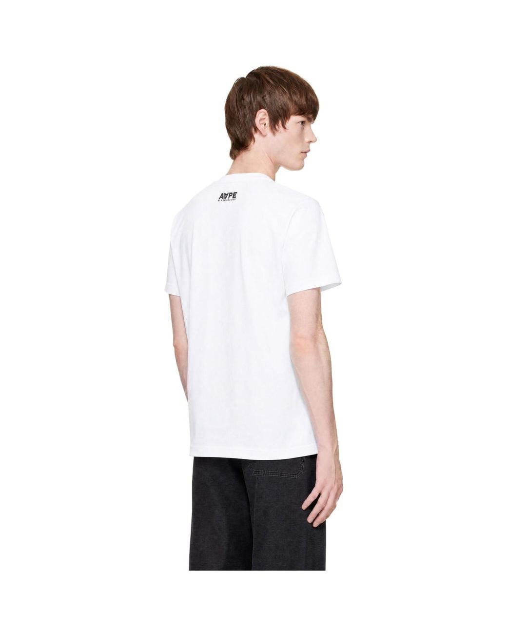 Aape By A Bathing Ape White 'Aaper' Aaper Head T-Shirt for men