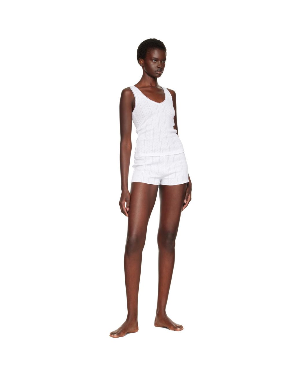 Cou Cou White 'The Scoop' Tank Top