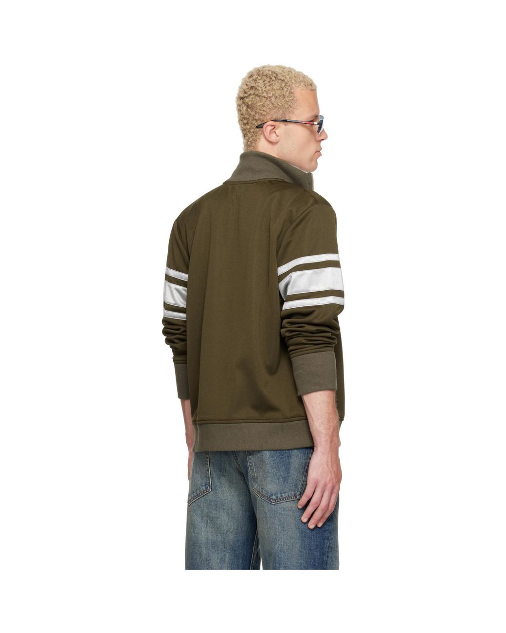 Raimundo Langlois Green Khaki Track Jacket for men