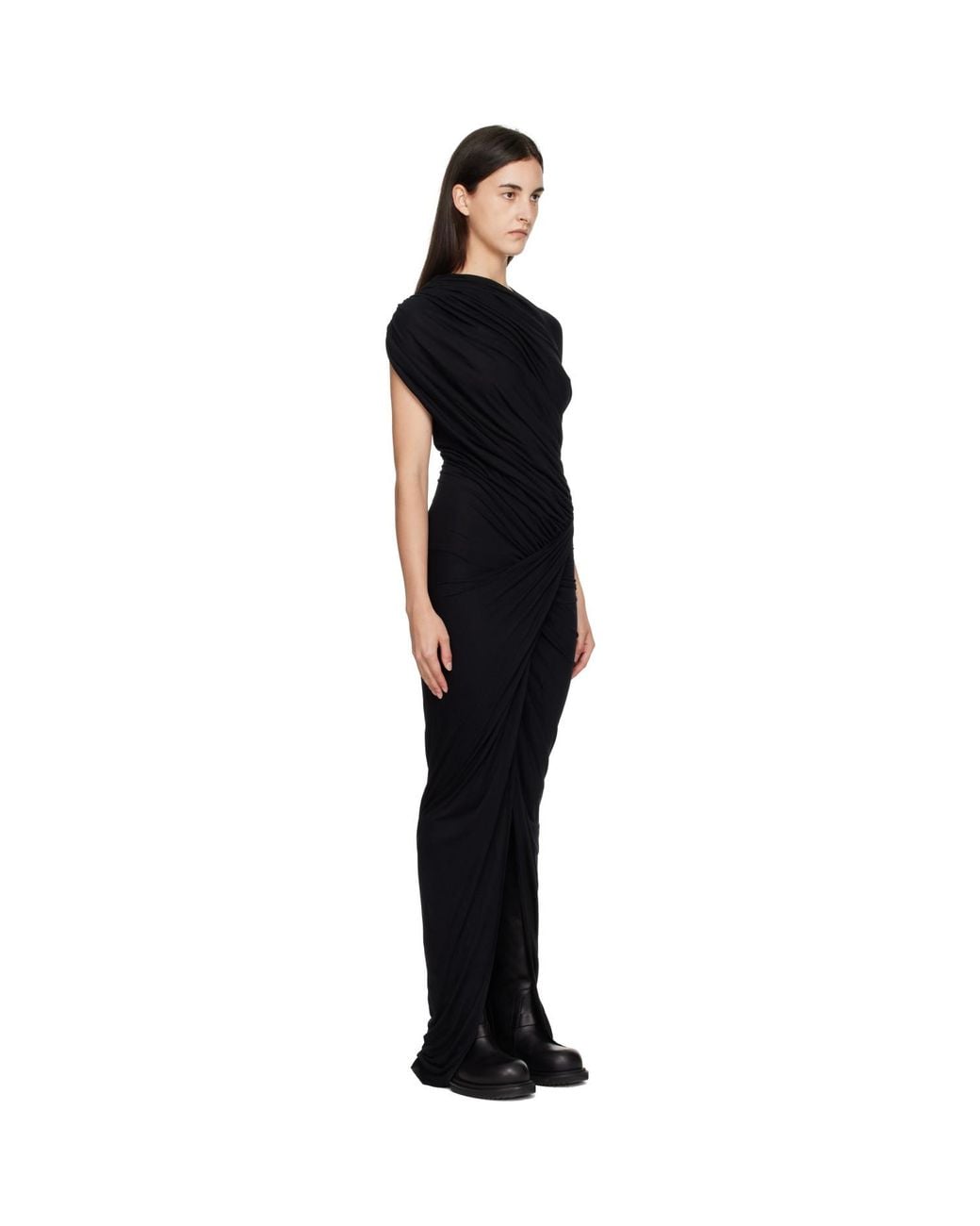Rick Owens Black Tower Ares Maxi Dress