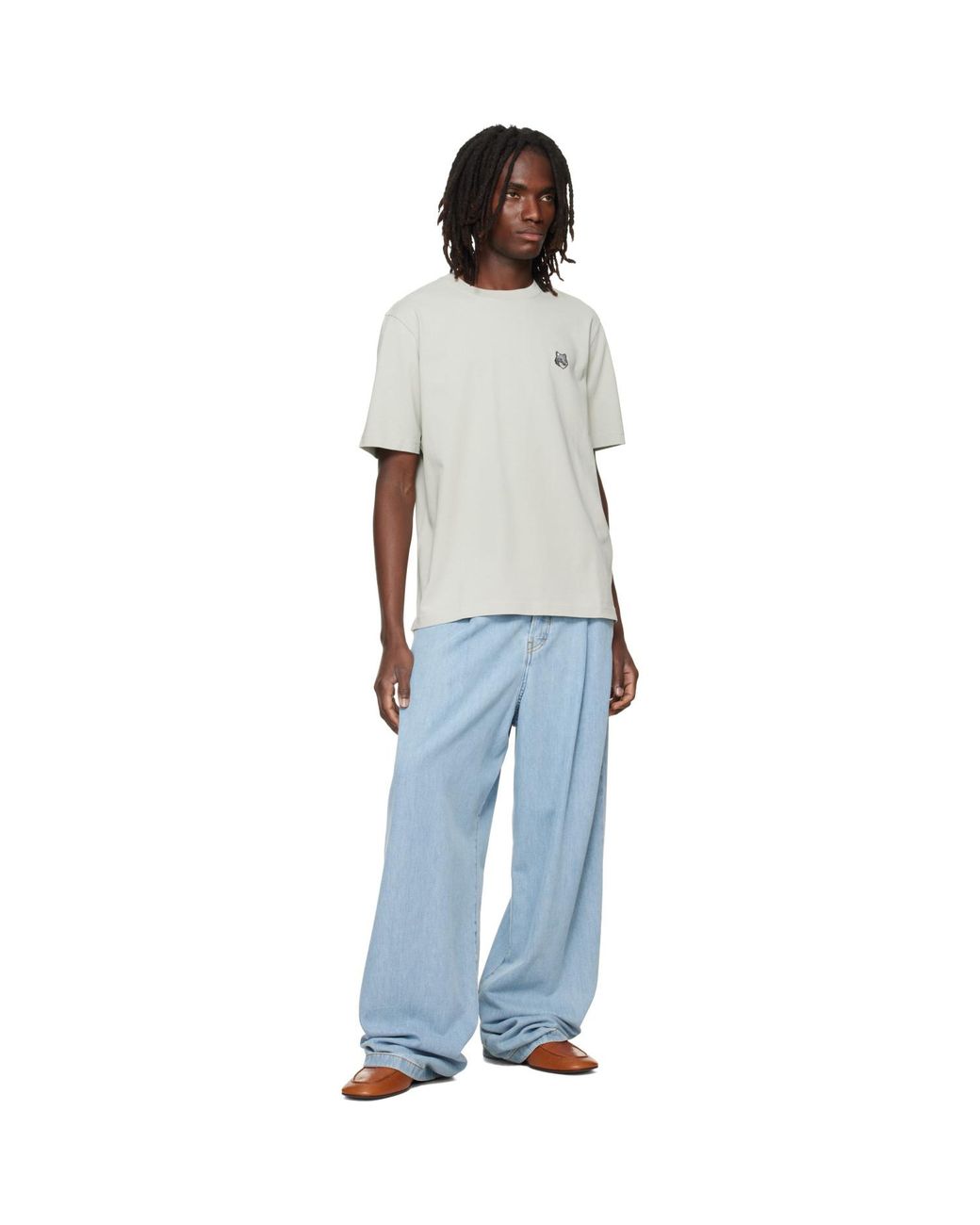 Maison Kitsuné White Fox Head Comfort T-Shirt for men