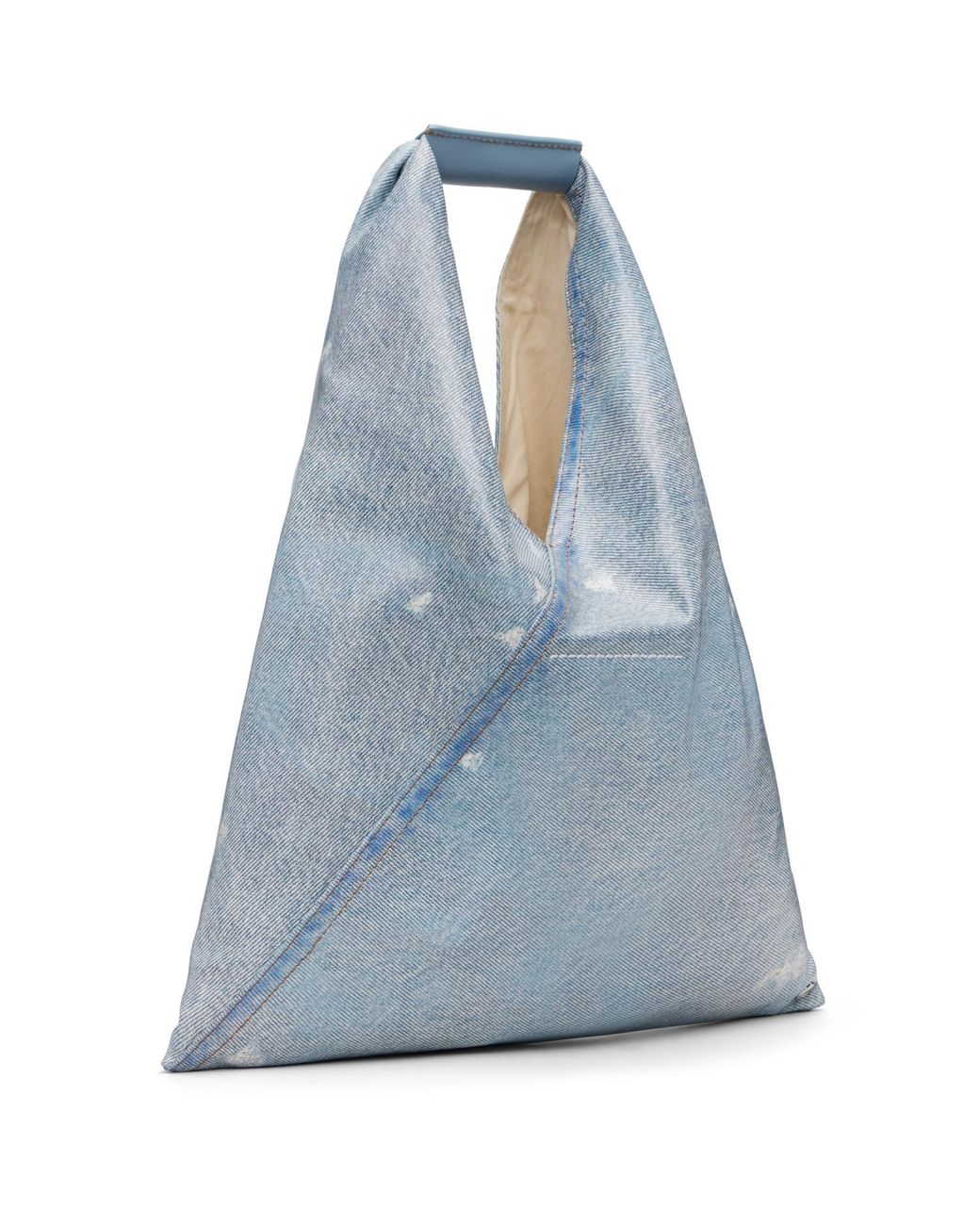 MM6 by Maison Margiela Blue Small Triangle Tote for men