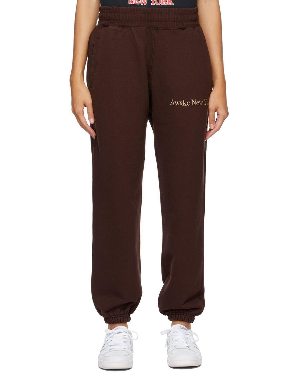 AWAKE NY Classic Outline Logo Lounge Pants in Brown | Lyst