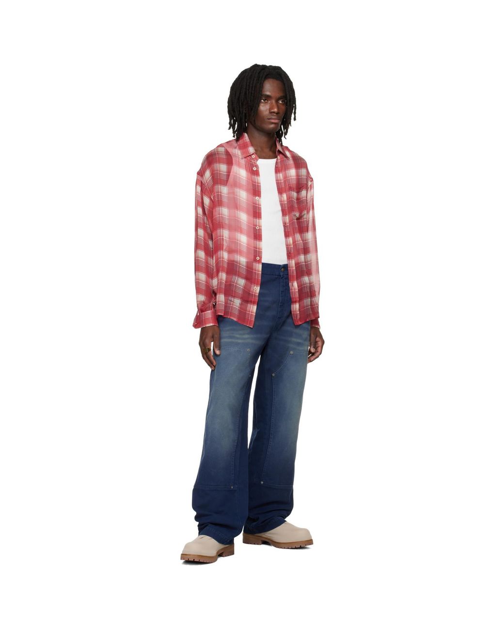 424 Blue Work Trousers for men
