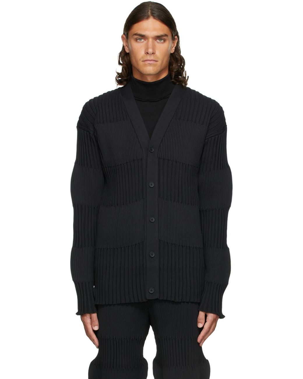 CFCL Fluted Cardigan in Black for Men | Lyst