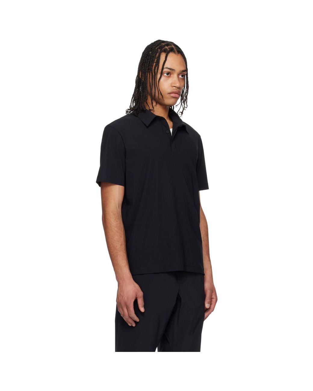 Moncler Black Logo Patch Polo for men
