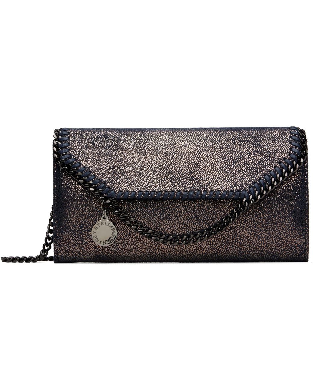 Stella McCartney Black Falabella Continental Wallet On Chain Bag
