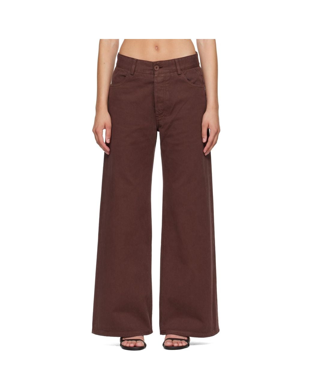 Baserange Brown Tajo Wide Trousers