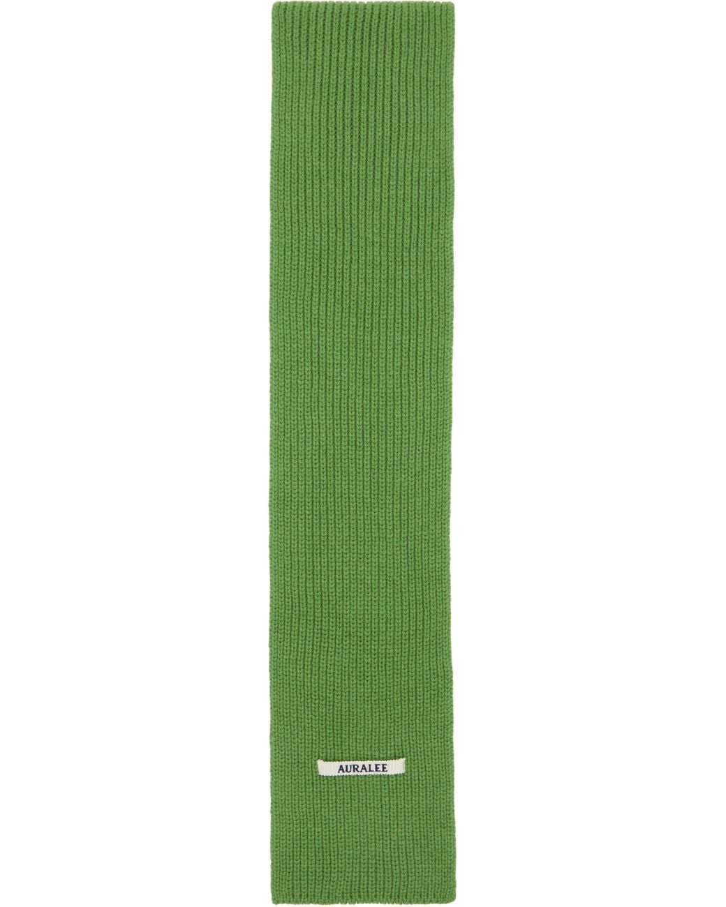 AURALEE Light Cashmere Knit Stole in Green | Lyst