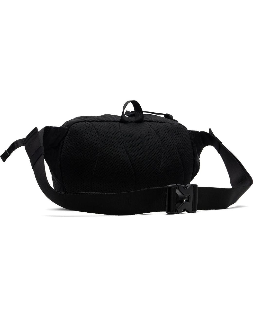 C P Company Black Nylon B Lens Waist Bag for men