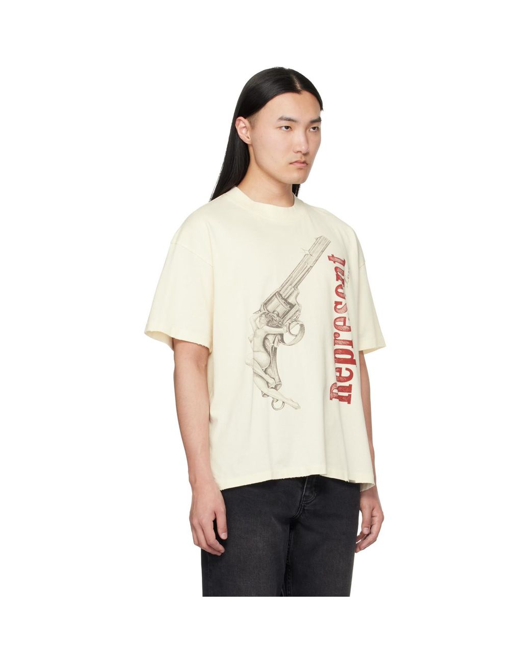 Represent Natural Off- 'Loaded With Love' T-Shirt for men