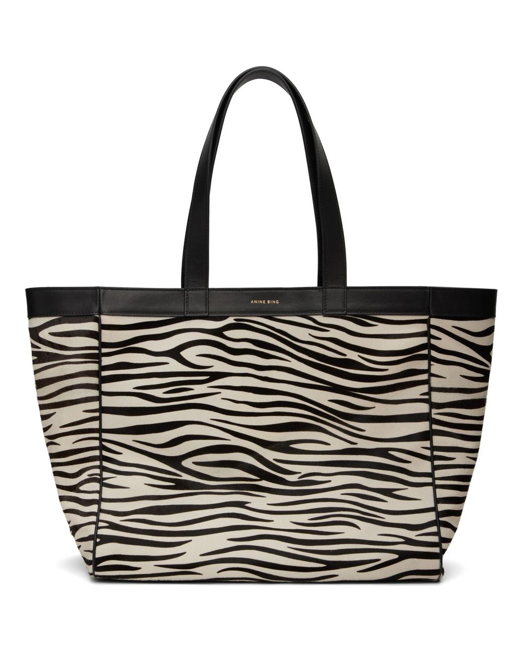 Anine Bing Black Medium Rio Tote