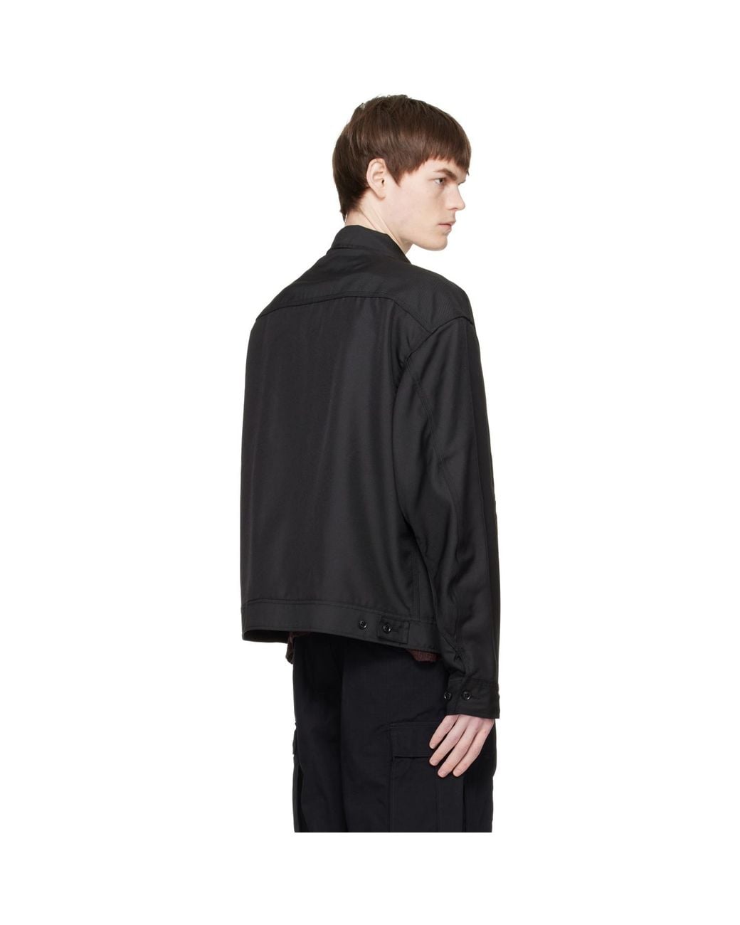 Nanamica Black Polyester Twill Deck Jacket for men
