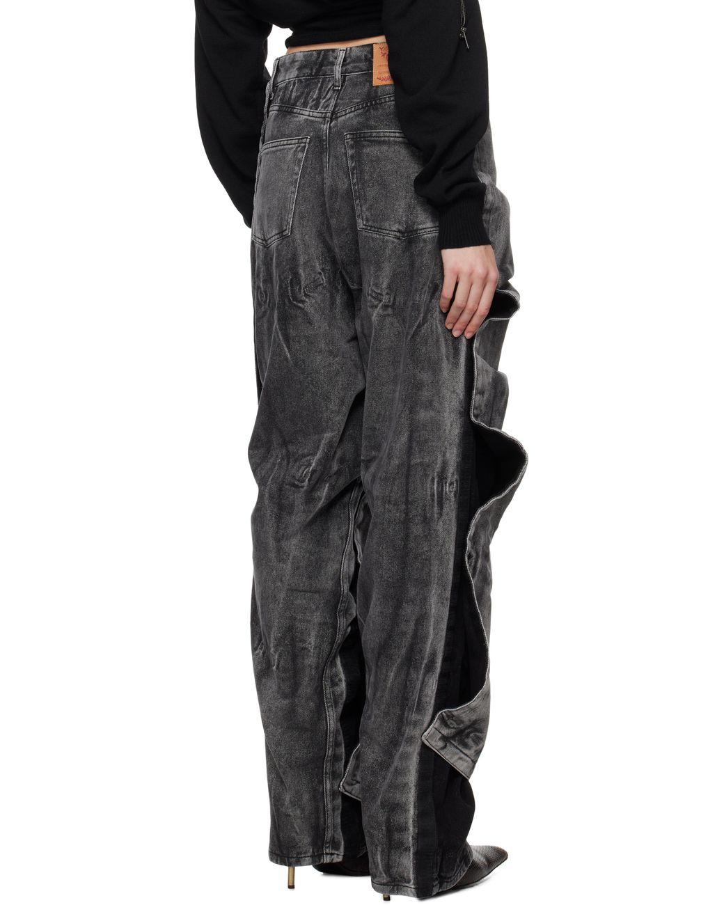 Y. Project Velcro Panel Jeans in Black | Lyst UK