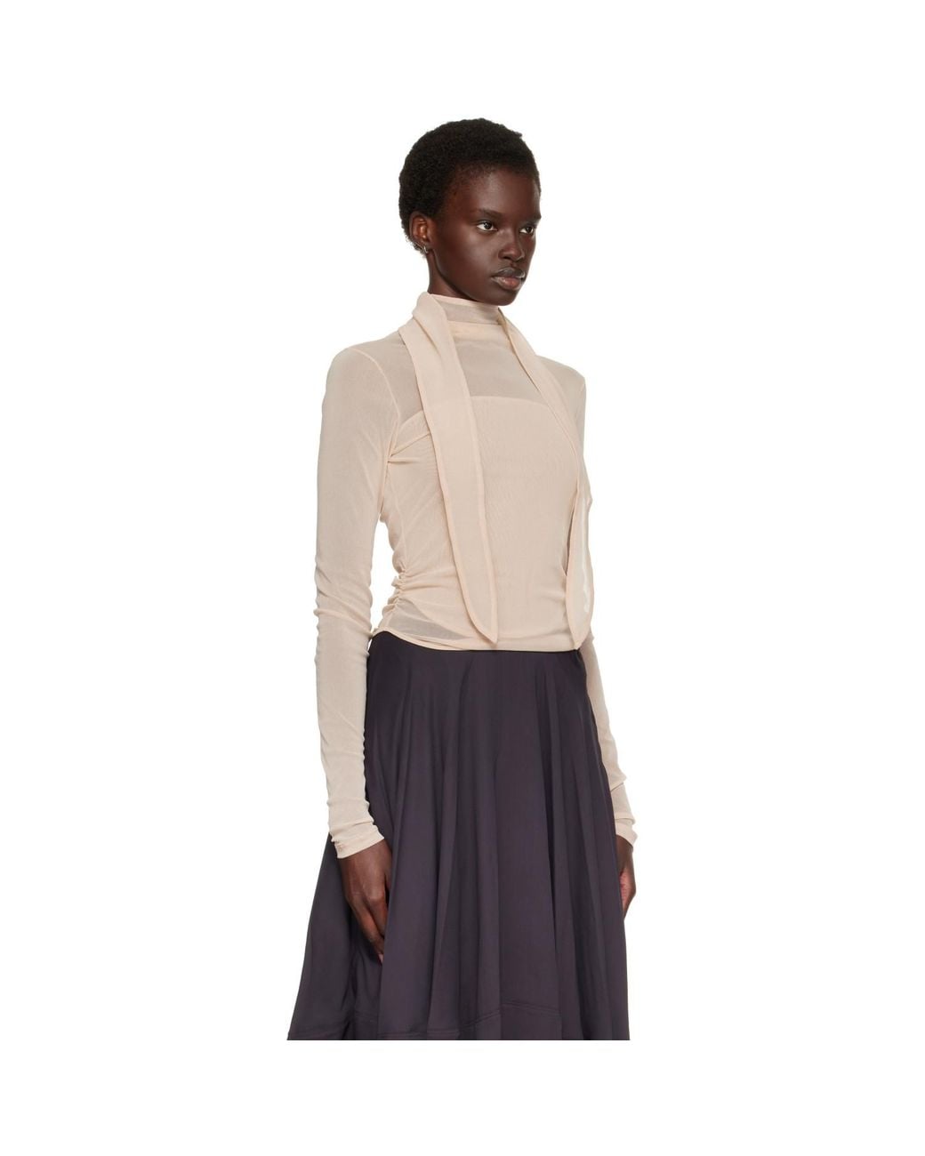 Lemaire Blue Ballerina Scarf Blouse