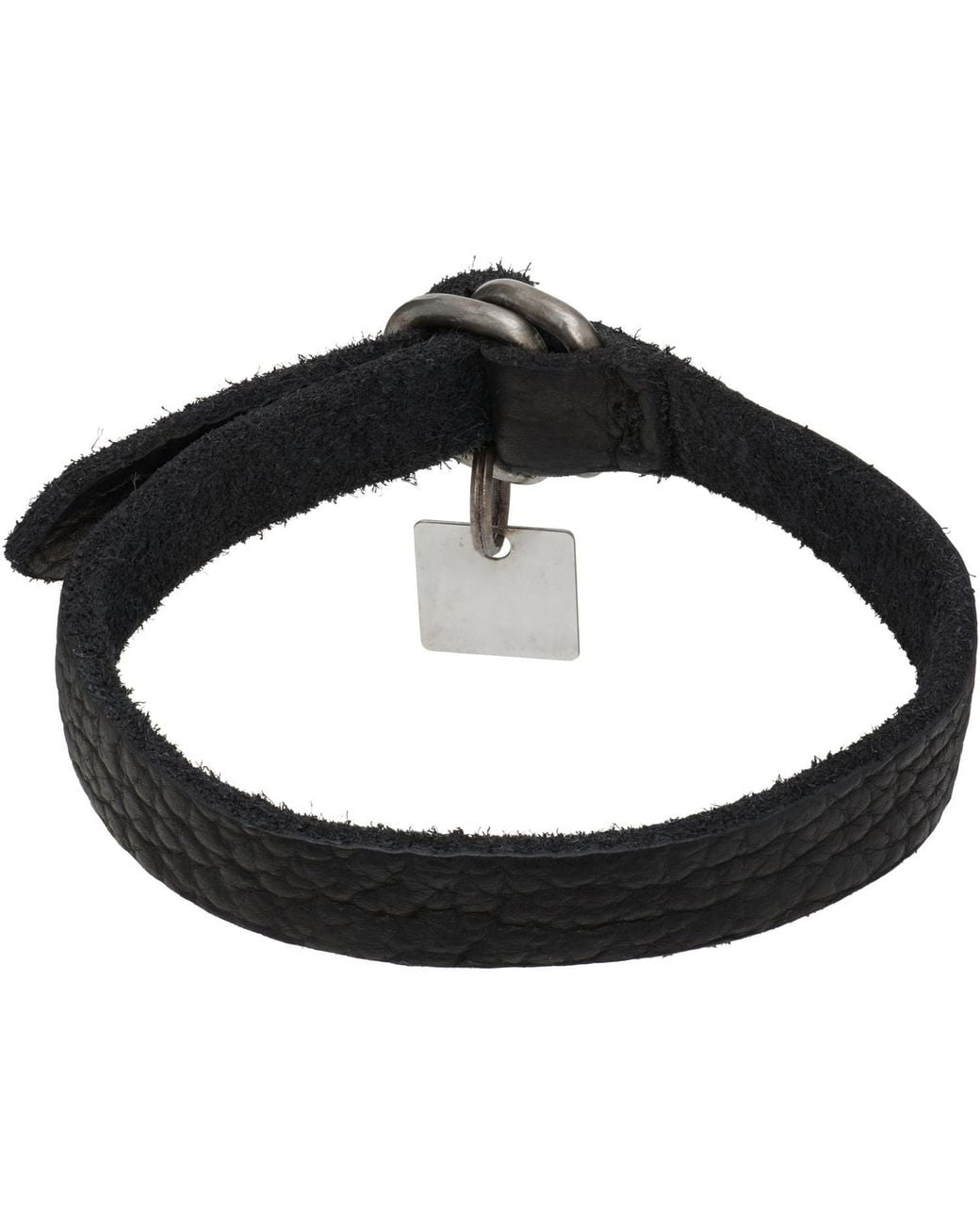 Guidi Black Leather Bracelet for men