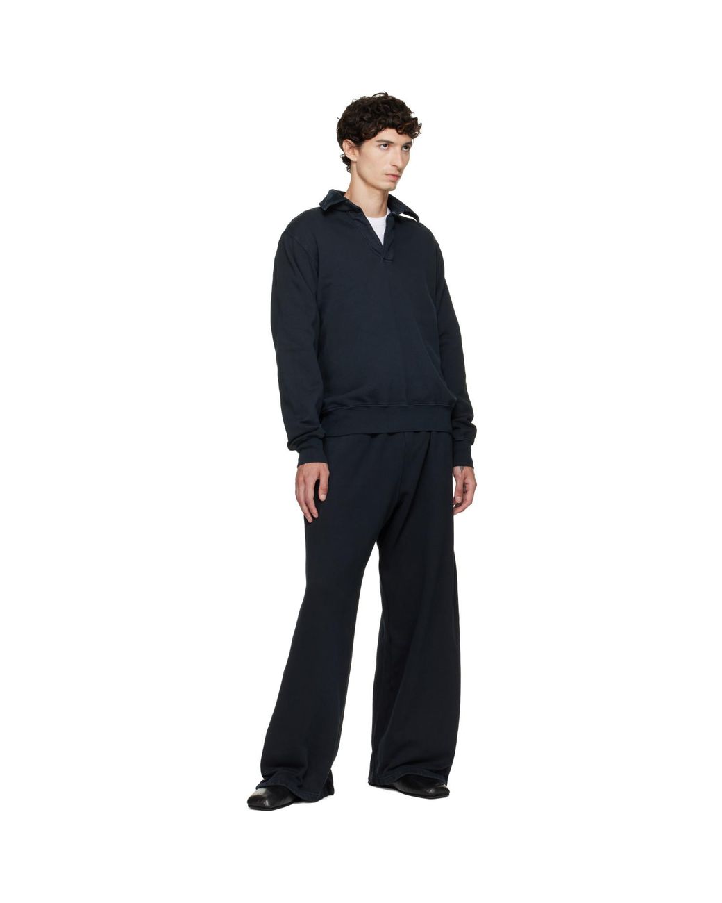 Les Tien Blue Heavyweight Party Sweatpants for men