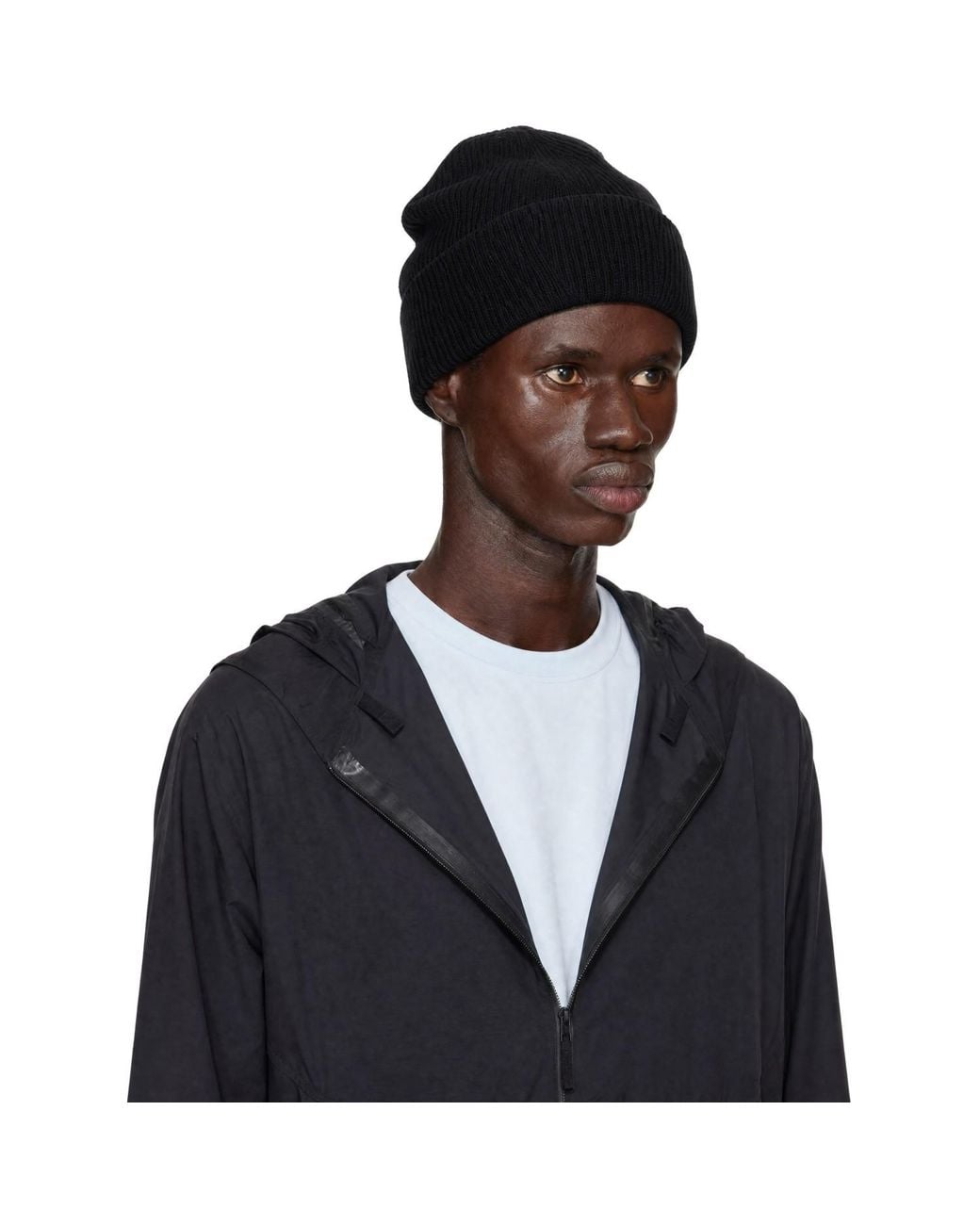 Veilance Black Conic Wool Toque Beanie for men