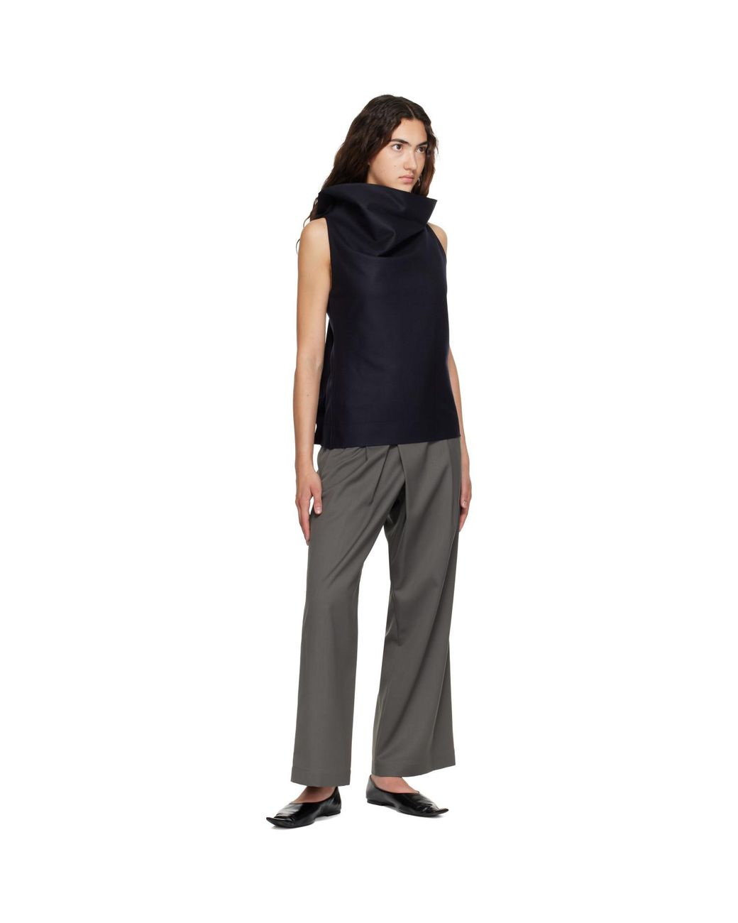 Issey Miyake Black Shell Top