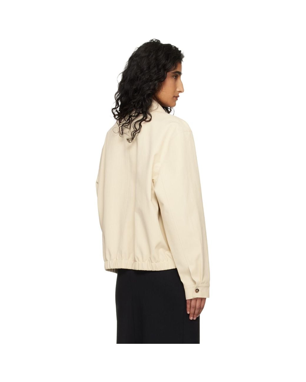 Loulou de Saison Black Drew Cotton Gabardine Windbreaker Jacket